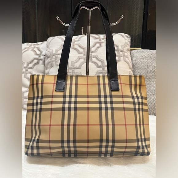 Burberry Haymarket Tote Bag - Picture 1 of 14